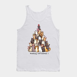 Meowy Christmas Tank Top